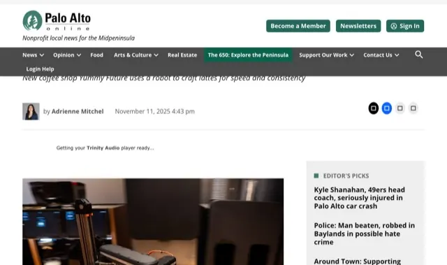 Palo Alto Online article page